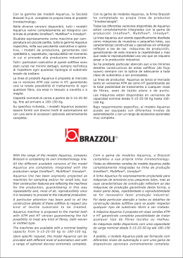 With the range of the models Aquarius, company Brazzoli is