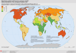 Ripartizione globale dell`impronta ecologica nel 2008 Global