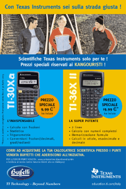 Con Texas Instruments sei sulla strada giusta !