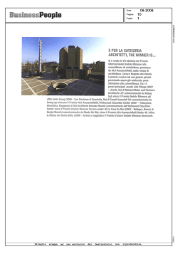 E PER LA CATEGORIA ARCHITETTI, THE WINNER IS