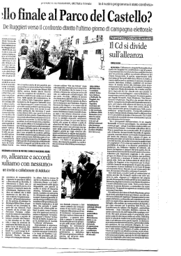 Intervista Paolo Manicone - Gazzetta del Mezzogiorno