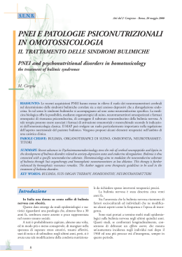 PNEI e patologie psiconutrizionali in omotossicologia il