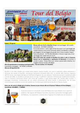 Tour del Belgio con Hymer Club Italia