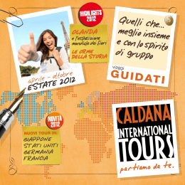 partiamo da te. - Caldana International Tours S.r.l.