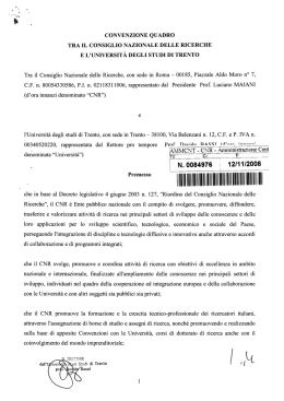 Universit&agrave; degli Studi di Trento - CNR