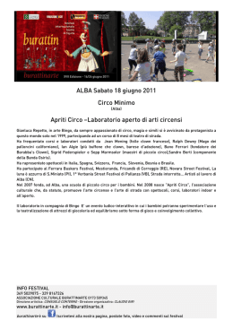 ALBA Sabato 18 giugno 2011 Circo Minimo Apriti