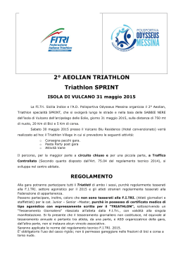 2° AEOLIAN TRIATHLON Triathlon SPRINT
