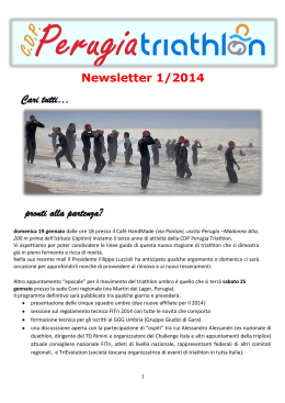 Newsletter CDP Perugia Triathlon 1