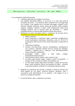 Introduzione all`analisi narrativa dei testi biblici