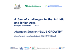 A Sea of challenges in the Adriatic and Ionian Area Afternoon