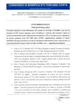 CONSORZIO DI BONIFICA N°5 TOSCANA COSTA