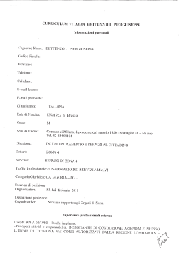 curriculum Bettenzoli