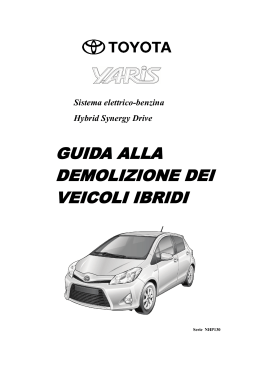 Guida alla demolizione dei veicoli ibridi - Yaris