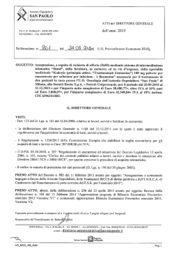 Delibera n. 861 del 24.09.2015 - Azienda Ospedaliera San Paolo