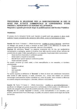 Aeroporto\Valerio Catullo /` PROCEDURA DI SELEZIONE PER