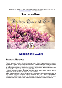 trezzano rosa descrizione lavori premessa