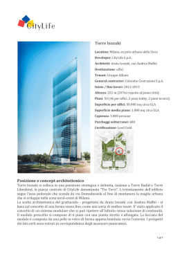 Posizione e concept architettonico Torre Isozaki