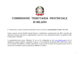 COMMISSIONE TRIBUTARIA PROVINCIALE DI MILANO
