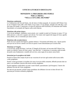 Monizioni Triduo Pasquale