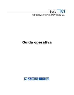 Serie TT01 Guida operativa - Mark-10