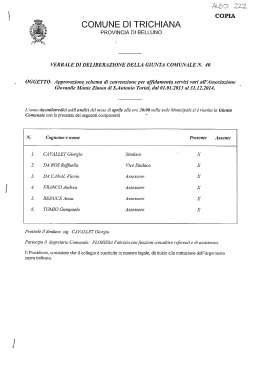 COPIA COMUNE DI TRICHIANA