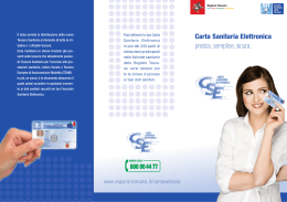 Brochure Carta sanitaria elettronica