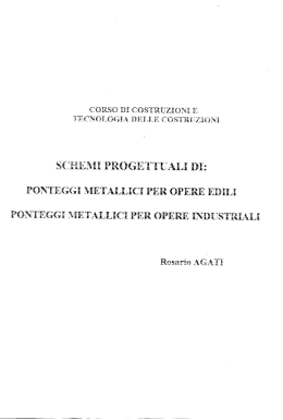 Schemi progettuali ponteggi - PDF