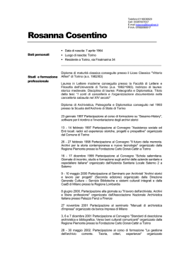 Scarica il curriculum di Rosanna Cosentino