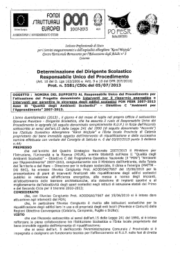 Nomina Supporto al RUP prot. n. 5581/C50c del 05-07-2013