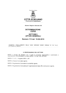 DETERMINA N. 230 DEL 15.06.2015