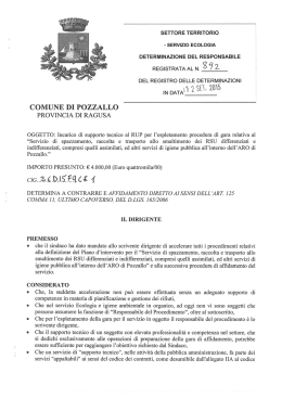 Testo provvedimento - Comune di Pozzallo