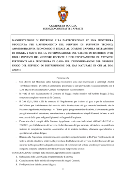 manifestazione di - Comune di Foggia