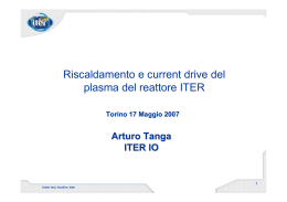 Riscaldamento e current drive del plasma del reattore ITER