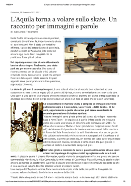 L`Aquila torna a volare sullo skate. Un racconto per immagini e parole