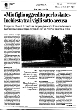 Mio figtio &middot; &bull; to per lo skate - La rassegna stampa del Comune di Como
