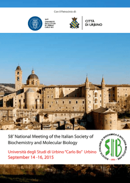 Programma_SIB 2015 - Meeting of the Italian Society of