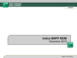 Indice BNP Paribas REIM - aggiornamento Dicembre 2015