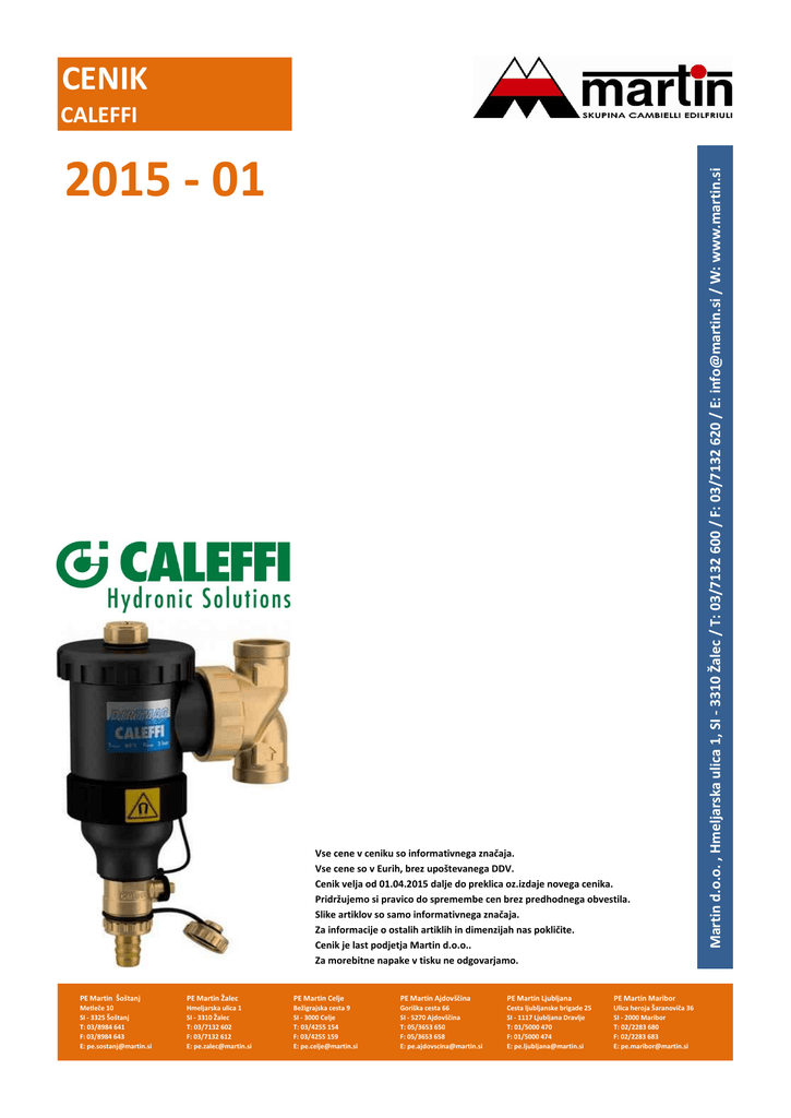 Caleffi 250131 VALV.AUT.SF.ARIA 3/8 SOLAR 