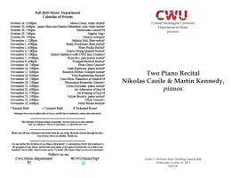 Two Piano Recital Nikolas Caoile & Martin Kennedy, pianos