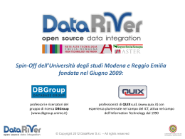 DBGroup - Università degli studi di Modena e Reggio Emilia