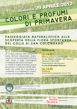 Page 1 .sa mig" r :u 1 fbi H, PASSEGGIATA NATURALISTICA ALLA