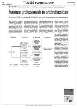 Formare professionisti in ortofrutticoltura