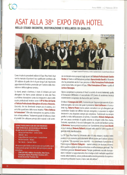 Come in tutte le precedenti edizioni di Expo Riva Hotel, Asat