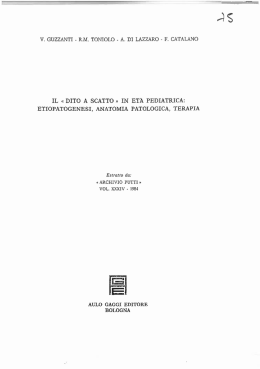 dito a scatto » in età pediatrica