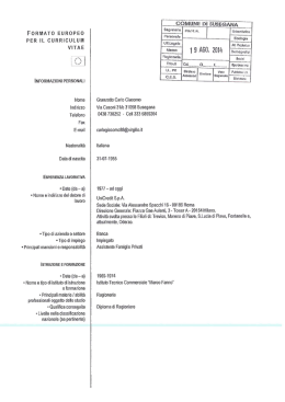 visualizza cv - Comune di Susegana