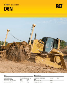 Trattore cingolato D6N &ndash; caratteristiche tecniche