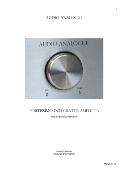 AuDIO ANALOGuE FORTISSIMO INTEGRATED