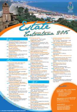 Calendario Eventi Estate Tortoretana 2015