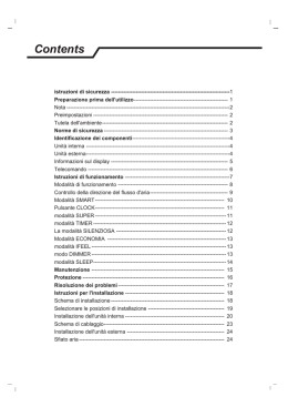 Manuale d`uso unit&agrave; esterna