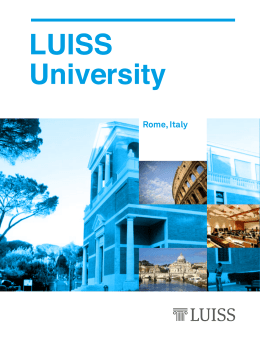 LUISS - Bruochure in inglese